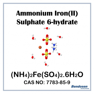 Ammonium Iron (II) Sulfate 6-hydrate, AR, 500 gm, Bendosen
