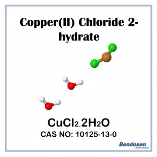 Copper (II) Chloride 2-hydrate, AR, 500 gm, Bendosen