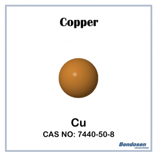 Copper Metal Powder 99.8%, LR, 200 Mesh, 500 gm, Bendosen