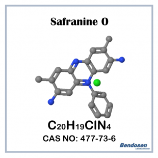 Safranine O, Water and Alcohol Soluble, BS, 25 gm, Bendosen