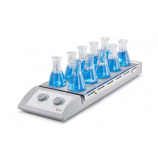 MS-H-S10, 10-position Magnetic Hotplate Stirrer, Max. Speed: 1100 rpm, Max. Temp.: 120 °C, DLAB