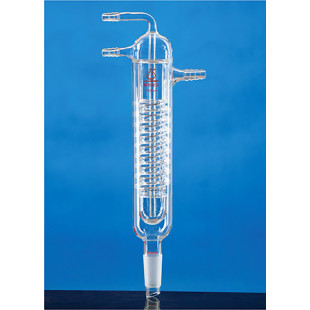 Small Mouth Spiral Type Reflux Condenser, Under Grinding 24#, Effective Length 200mm, LH-179-120, LH Labware