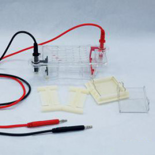 Electrophoresis Double-Sandwich Vertical System, Buffer Volume: 120ml, Gel dimension: 60 × 60 (mm), Comb Thickness: 1.0 and 1.5 (mm), 0.5 KG