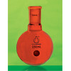 50mL Brown Single-Mouth Round Bottom Flask (Thick Wall) Thick Glass Tube Manual Mold Blowing LH-030050, Joint Size: 14, LH Labware