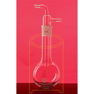 500ml Ball Capacity with Ground Ball Bottle Cold Trap (split type), LH-107- 500, Matching Dewar Capacity 1900ml, LH Labware