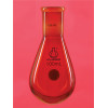 50mL Brown Eggplant-Shaped Flask (Thick Wall) Thick Glass Tube Hand-Molding LH-136850, Grinding Size: 14, 2pcs/Pax, LH Labware