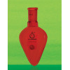 50mL Brown Pear Shaped Flask (Thick Wall) Thick Glass Tube Manual Mold Blowing LH-160150, Grinding Size: 19, 2pcs/Box, LH Labware