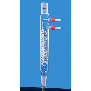 High Capacity Reflux Condenser with Removable Hose Connector, Grinding 19×2#, Condensation Length 125mm, LH-173-GL-199, LH Labware