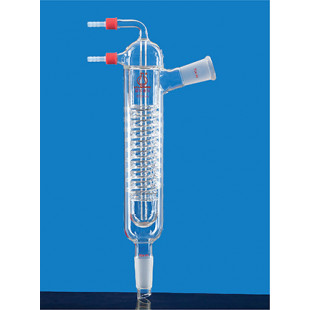 Grinding Screw Type Reflow Condenser (with Removable Hose Connector), Upper Grinding 24#, Under Grinding 24#, Condensation Length 200mm, LH-178-GL-601, LH Labware