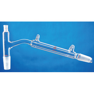 Integrated Distillation Condenser, Upper Grinding 10#, Under Grinding 14#, Side Grinding 14#, Condenser Length 100mm, Thermometer Immersion Depth 25mm, LH-191-311, LH Labware