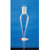 60mL Pear-Shaped Separatory Funnel PTFE Door (Ball is Blown with Thick Glass Tube by Hand), Upper Grinding 14#, Gate Type: PTFE Gate, LH-217-006, LH Labware