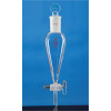60mL Pear-Shaped Separatory Funnel Glass Interchangeable Door (Ball with Thick Glass Tube Manual Mold Blowing), Upper Grinding 14#, Gate Type: Glass Interchangeable Door, LH-218-002, LH Labware