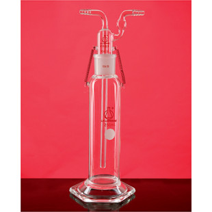 500mL Straight Tube Porous Gas Washing Bottle (Hexagonal Bottom), Grinding 34#, LH-245-500, LH Labware