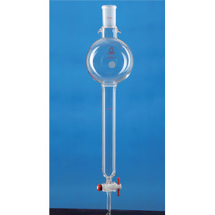 Without Sand Core Storage Ball Chromatography Column (Tetrafluoro-Antenna), Storage Ball Capacity 1000ml, Grinding 24#, Tube Outer Diameter 60mm, Effective Length 300mm, LH-269-027, LH Labware