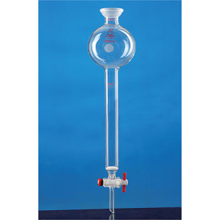 Sand Plate Ball Mill Storage Bottle Chromatography Column (Tetrafluoro-Antenna), Storage Ball Capacity 500ml, Ball Grinding Mouth 35/20#, Tube Outer Diameter 60mm Effective Length 250mm, Sand Board Number: G3, LH-272-052, LH Labware