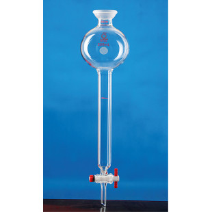 Sandless Ball Mill Storage Bottle Chromatography Column (Tetrafluoro-Section), Storage Ball Capacity 500ml, Ball Grinding Mouth 35/20#, Tube Outer Diameter 30mm, Effective Length 300mm, Sand Board Number: No, LH-273-101, LH Labware