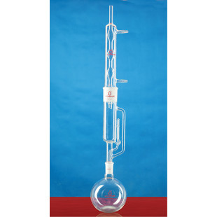 1000mL Spherical Fat Extractor LH-276-582, Grinding Mouth: 24, Pull Out The Tube On The Mouth: 55, Condenser Grinding Mouth: 55, LH Labware