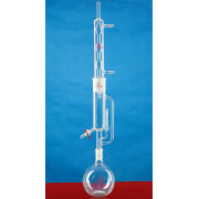 250mL Spherical Fat Extractor With Discharge Valve LH-276-E33, Grinding Mouth: 29, Condenser Grinding Mouth: 34, LH Labware