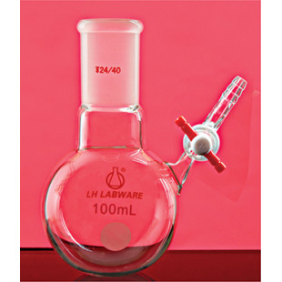 500mL Grinding Ball Bottle Reaction Bottle (Thick Wall) With Standard PTFE Door LH-321500, Main Port#24, LH Labware
