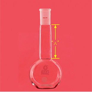 500mL Long Neck Flat-Bottomed Flask (Thick Wall) Thick Glass Tube LH-427-500, Grinding Size: 24, "A" Length: 100mm, LH Labware