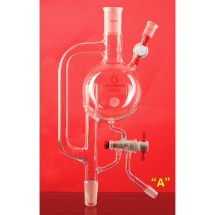 1000mL Solvent Distillation Head With Liquid Outlet LH-439-168, Grinding Size: 24, "A" Grinding Mouth: 19, LH Labware