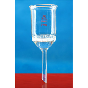 60mL Straight Tube Glass Filter Plate Funnel, LH-520-F38, Labware
