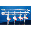 5 Gate Groups, Double Row Tube Vacuum Gas Distributor With Standard PTFE Door LH-788889, Tetrafluoro Gate, LH Labware