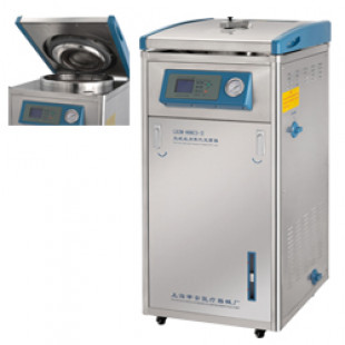 Vertical Pressure Steam Sterilizer LDZM-80KCS-II, Power: 220V/3.5Kw, Sterilization Chamber Volume: Φ370×750,Rotary Structure of Fast Openings