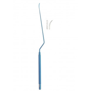 Micro Dissector Bayonet-Shaped Upwards Curved, Matt