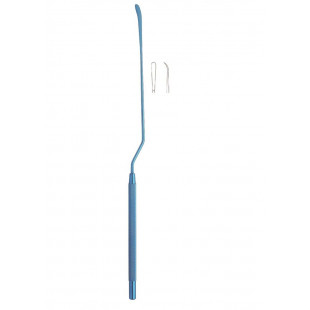 Micro Dissector Bayonet-Shaped Downwards Curved, Matt