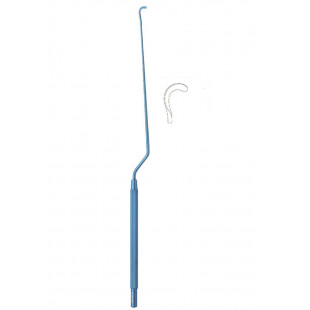 Pituitary Enucleator Left Curved, Blunt, Anodizing