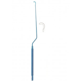 Pituitary Enucleator Right Curved, Sharp, Anodizing