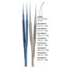 Micro Forceps Curved, Round Handle, Microscopic Flaw, Material: Titanium Alloy, Surface: Anodizing, Application: Micro Surgery, Shinva Surgical