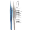 Micro Forceps Curved, Platform, Round Handle, Microscopic Flaw, Material: Titanium Alloy, Surface: Anodizing, Application: Micro Surgery, Shinva Surgical