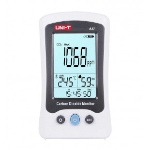 CO2 Meter A37, Audible And Visual Alarm, Low Battery Indication, Auto Power Off, Backlight, Uni-T