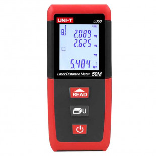 Handheld Laser Distance Meter LD50, Range: 0.05~50m, Auto Power Off, Laser Wave Length: 635nm, Uni-T