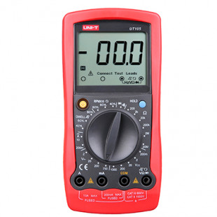 Automobile Multimeters UT105, DC Voltage (V) (200mV/2V/20V/200V/1000V) ±(0.5%+5), Low Battery Indication, Battery Test: 12V, 40pcs/Carton, Uni-T