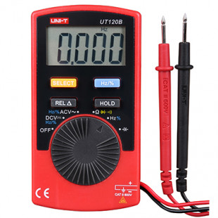 Pocket Size Digital Multimeter UT120B, Frequency: 10Hz~10MHz, 4000 Display Count, Power: 3V Battery, 100pcs/Carton, Unit-T
