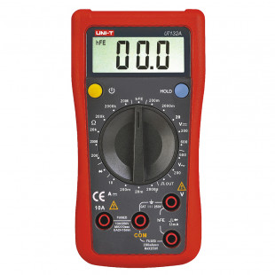 Palm Size Digital Multimeters UT132A, 2000 Display Count, Power: 9V battery (6F22), Input Impedance for DCV: Around 10MΩ, Uni-T