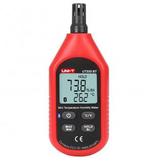 Mini Temperature & Humidity Meter UT333, 100 Sets Data Storage, USB Communication, PC Software, LCD Backlight, Uni-T