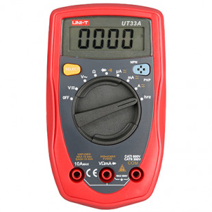 Palm Size Digital Multimeters UT33A, Auto Power Off, Complies With The Safety Standards of Double Insulation, Uni-T