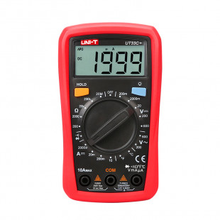 Palm Size Multimeter UT33C+, DC voltage (V) 200.0mV～600V ±(0.5%＋3), Ergonomically Designed Rotary Switch, Uni-T