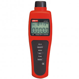 Tachometer UT371, No USB Interface, 5 Digit LCD Screen, Clock And Time Setting, Optional Laser Pointer, Uni-T