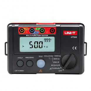 Multifunction Electrical Meter UT526, Low Battery Indication, Automatically Selects DCV or ACV, 380g, Uni-T