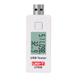 USB Tester UT658, 0A~3.5A Current Monitor, 10 Sets Capacity Data Storage, Lightweight, Portable, 0.01V Voltage Resolution, Uni-T