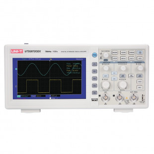 Digital Storage Oscilloscope UTD2072CEX, 70MHz Bandwidth, Rise Time: ≤5ns, 7 Inch Widescreen LCD Display, Uni-T