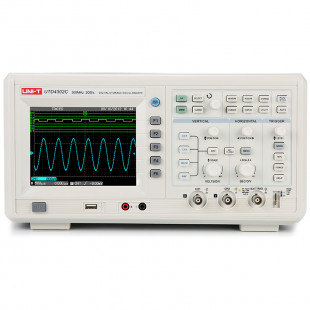 Digital Storage Oscilloscope UTD4302C, 300MHz Bandwidth, Rise Time: ≤1.2ns, Timebase Range: 1ns/div~50s/div, Uni-T