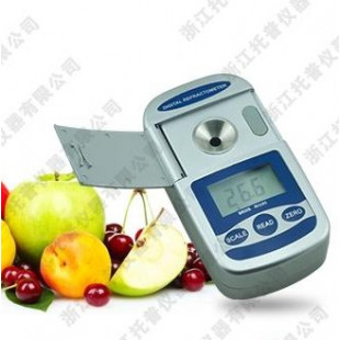 Digital Sugar Meter, Stainless Steel Sample Cell, Battery: 1.5V Alkaline Battery, Weight: 130 Grams