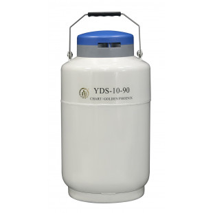 Liquid Nitrogen Cylinder for Storage, With 6ea. 120 mm High Canisters , Capacity 10L, Empty Weight 6.8KG, YDS-10-90, Chart