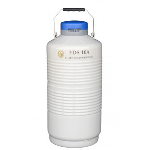 Liquid Nitrogen Cylinder for Storage (Moderate), With 6ea. 276 mm High Canisters , Capacity 10L, Empty Weight 6.5kg, YDS-10A, Chart 